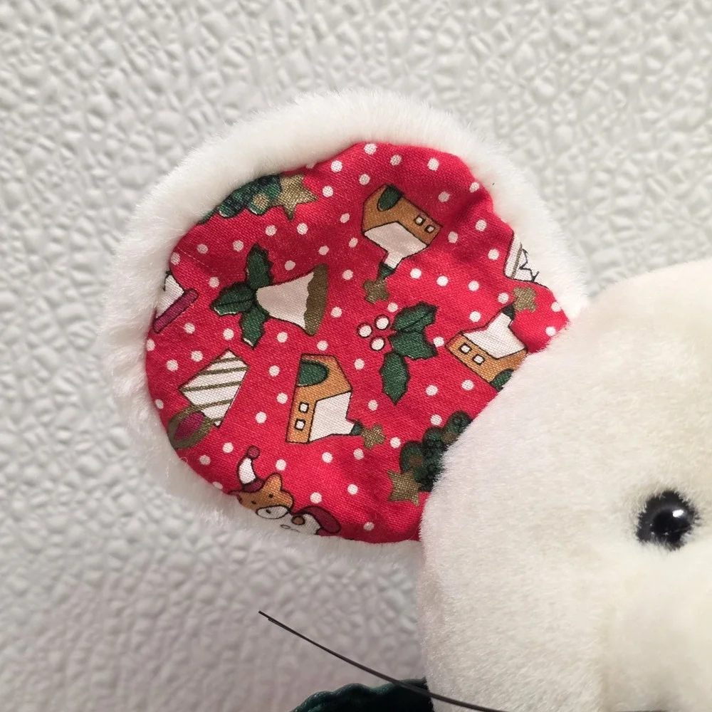 Vintage International Bon Ton Toys Christmas Mouse Slippers Plush IBT